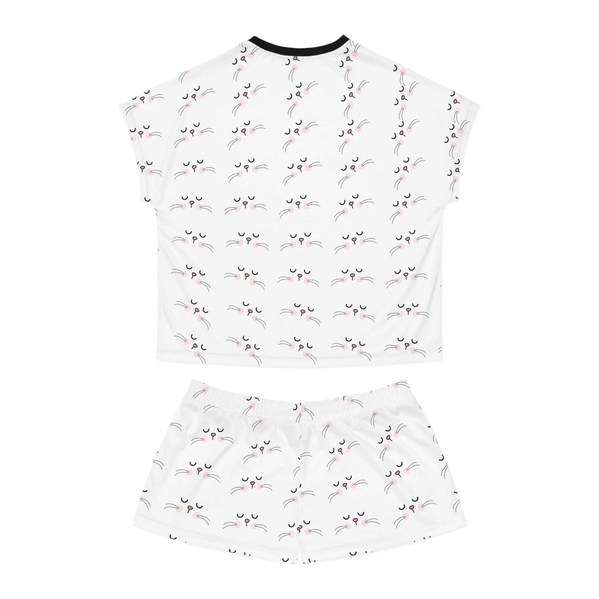 Sleepy Whiskers Pajama Set - Cute Pajama Set for Women - Short Pajamas - Sleepwear Set