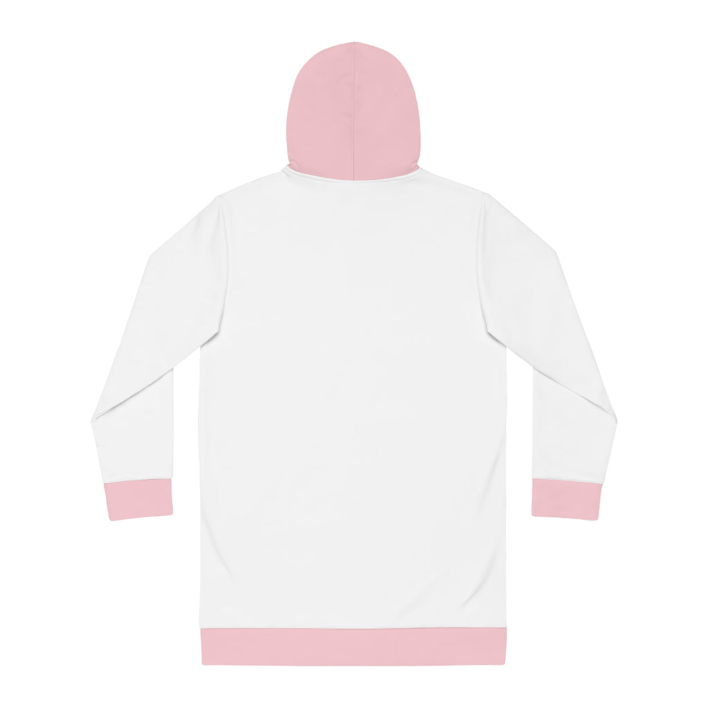Cute Rabbit I Love You Women's Hoodie Dress, Valentine's Day Gift, Cozy Animal Graphic Sweatshirt Outfit, Bunny Lover Merch