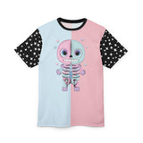 Pastel Skeleton Unisex Tee - Star Sleeves Halloween Costume Shirt