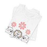 Cute Animal Tee - Hedgehog & Hamster Shirt - Happy Critter Top