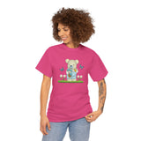 Garden Bear with Butterflies T-Shirt, Cute Bear Shirt, Nature Lover Tee, Botanical Garden Top, Wildlife Animal Unisex Tee