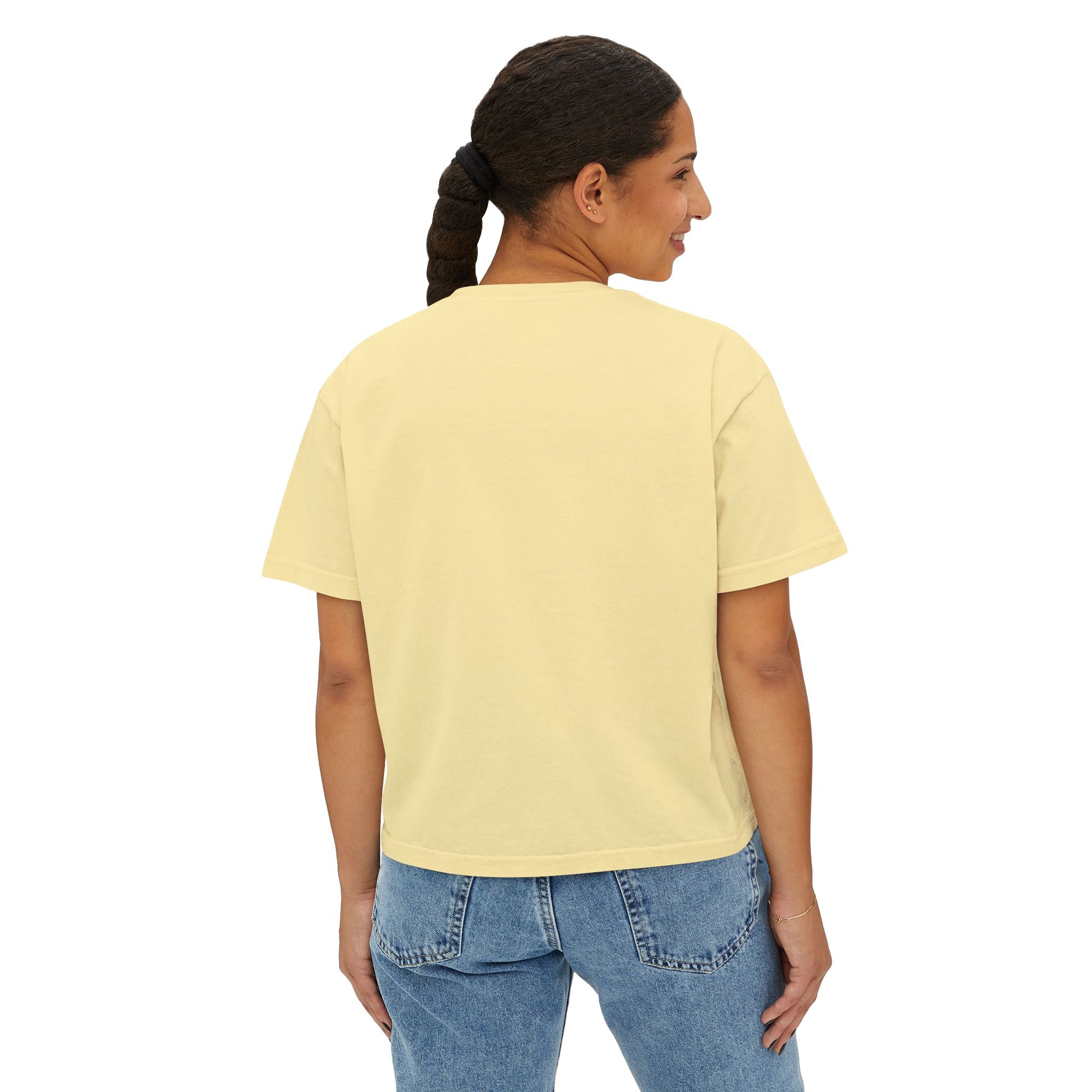 Kawaii Hedgehog Boxy Tee - Women's Graphic T-Shirt