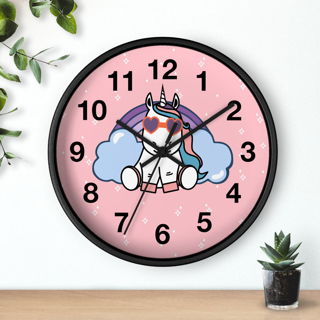 Unicorn Rainbow Wall Clock, Magical Fantasy Decor, Cute Kids Room Clock, Colorful Nursery Art, Unique Gift for Unicorn Lover