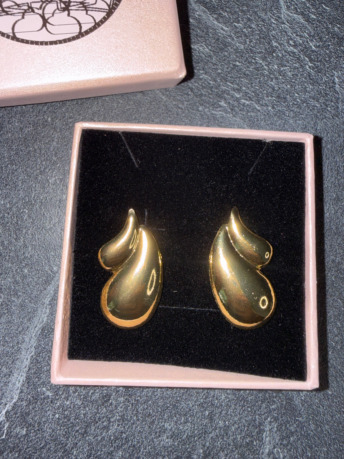Gold-Tone Statement Earrings – Cute Stainless Steel Style Jewelry