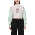 Kawaii Pinguin Women's Cropped Crewneck Sweatshirt-Techno Scuba Knit