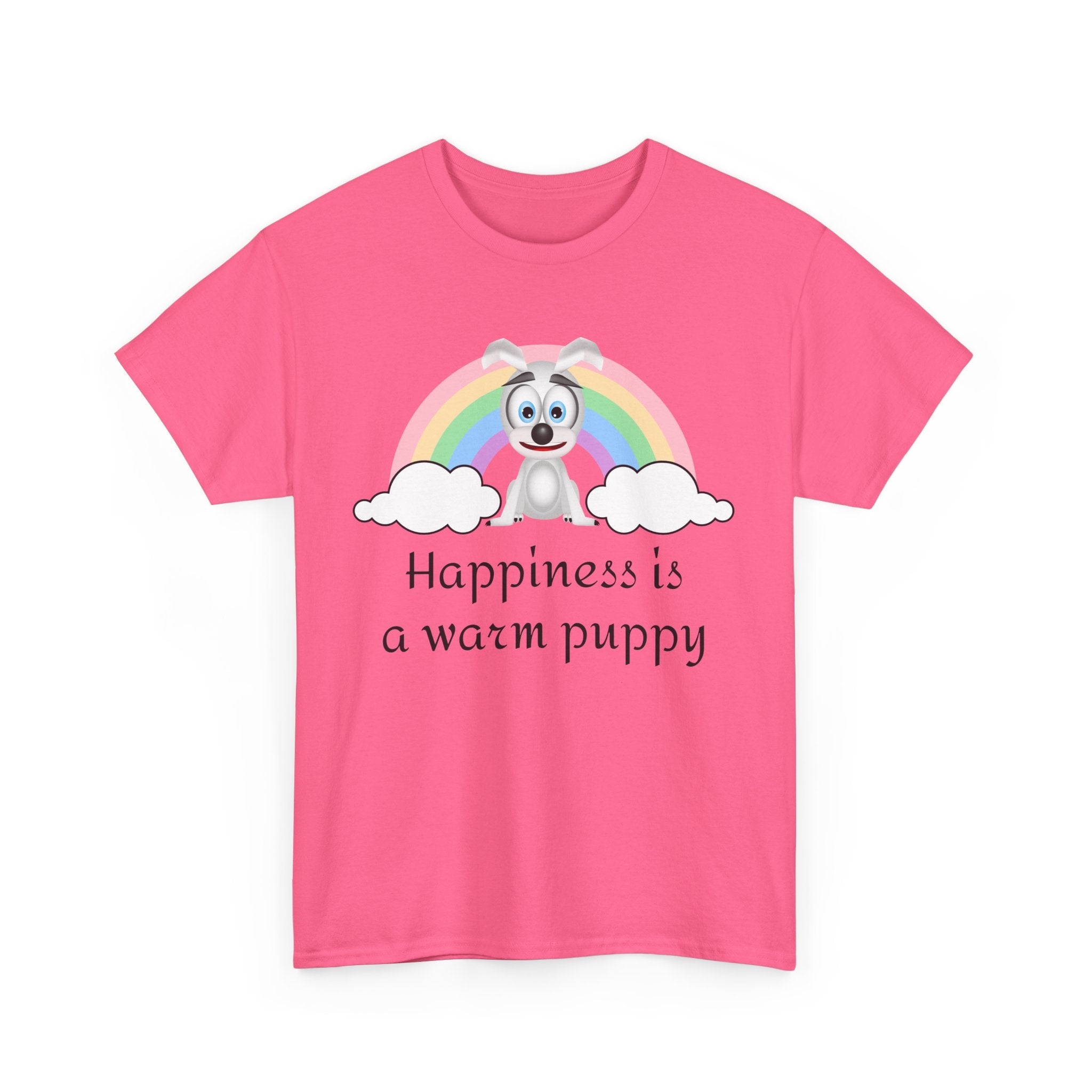 Happiness is a warm puppy T-Shirt, Dog lover gift, Graphic Tee, Animal lover shirt, Cute pet owner present