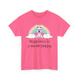 Happiness is a warm puppy T-Shirt, Dog lover gift, Graphic Tee, Animal lover shirt, Cute pet owner present