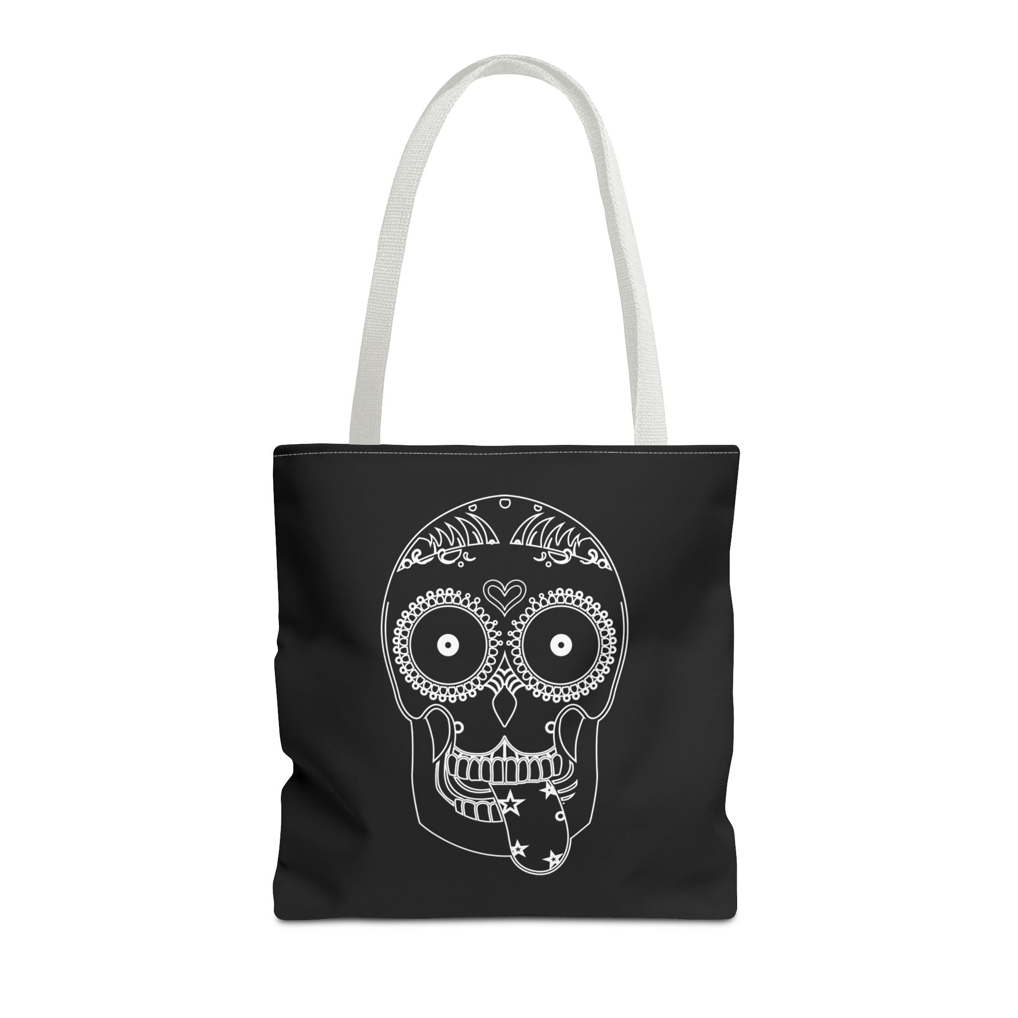 Gothic Skull Tote Bag, Halloween Bag, Spooky Shoulder Bag, Skull and Spider Grocery Tote, Gothic Handbag, Creepy Skull Purse
