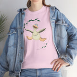 Funny Crazy Duck Unisex Heavy Cotton Tee, Novelty Shirt, Graphic Tee, Gift for Animal Lovers, Quirky Duck Design