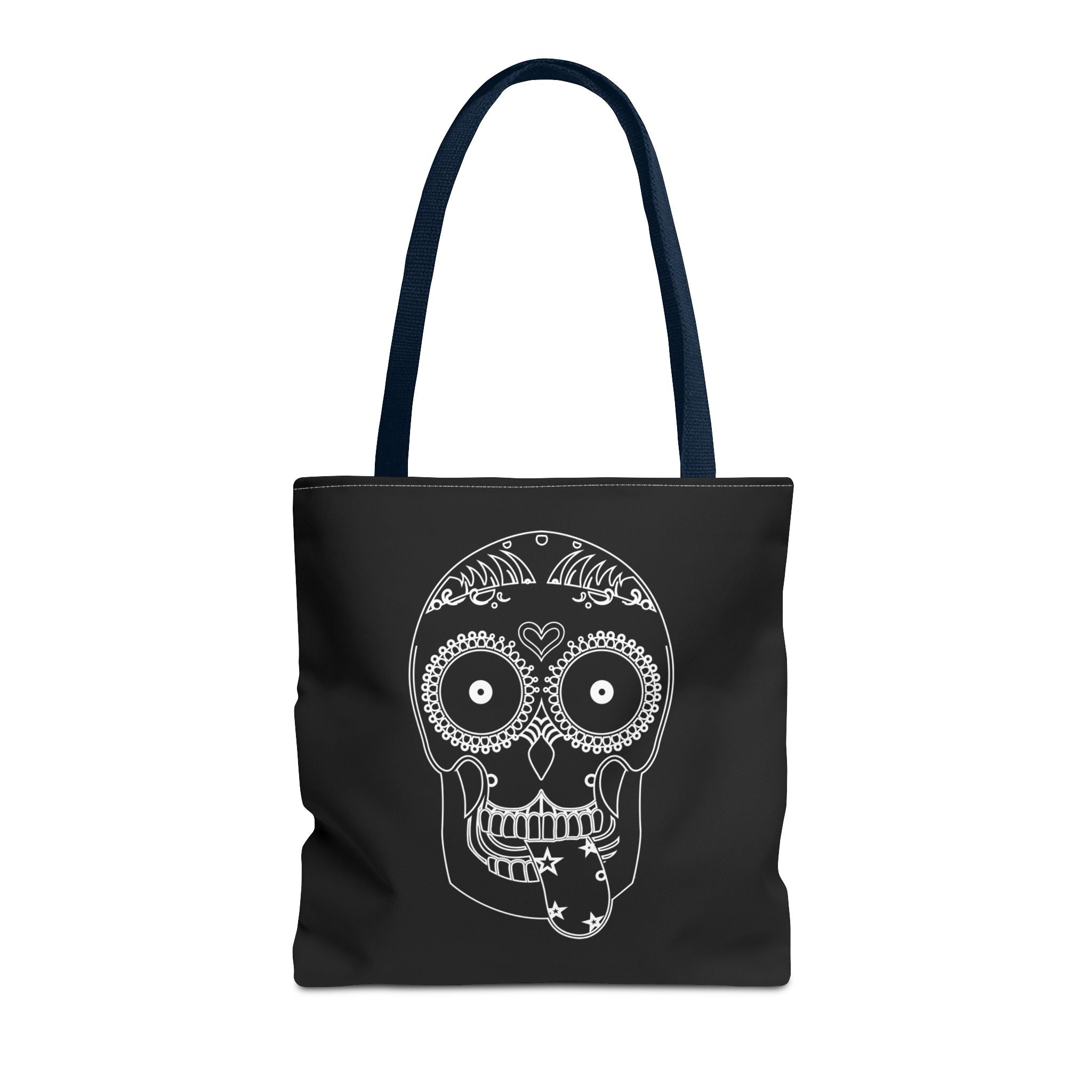 Gothic Skull Tote Bag, Halloween Bag, Spooky Shoulder Bag, Skull and Spider Grocery Tote, Gothic Handbag, Creepy Skull Purse