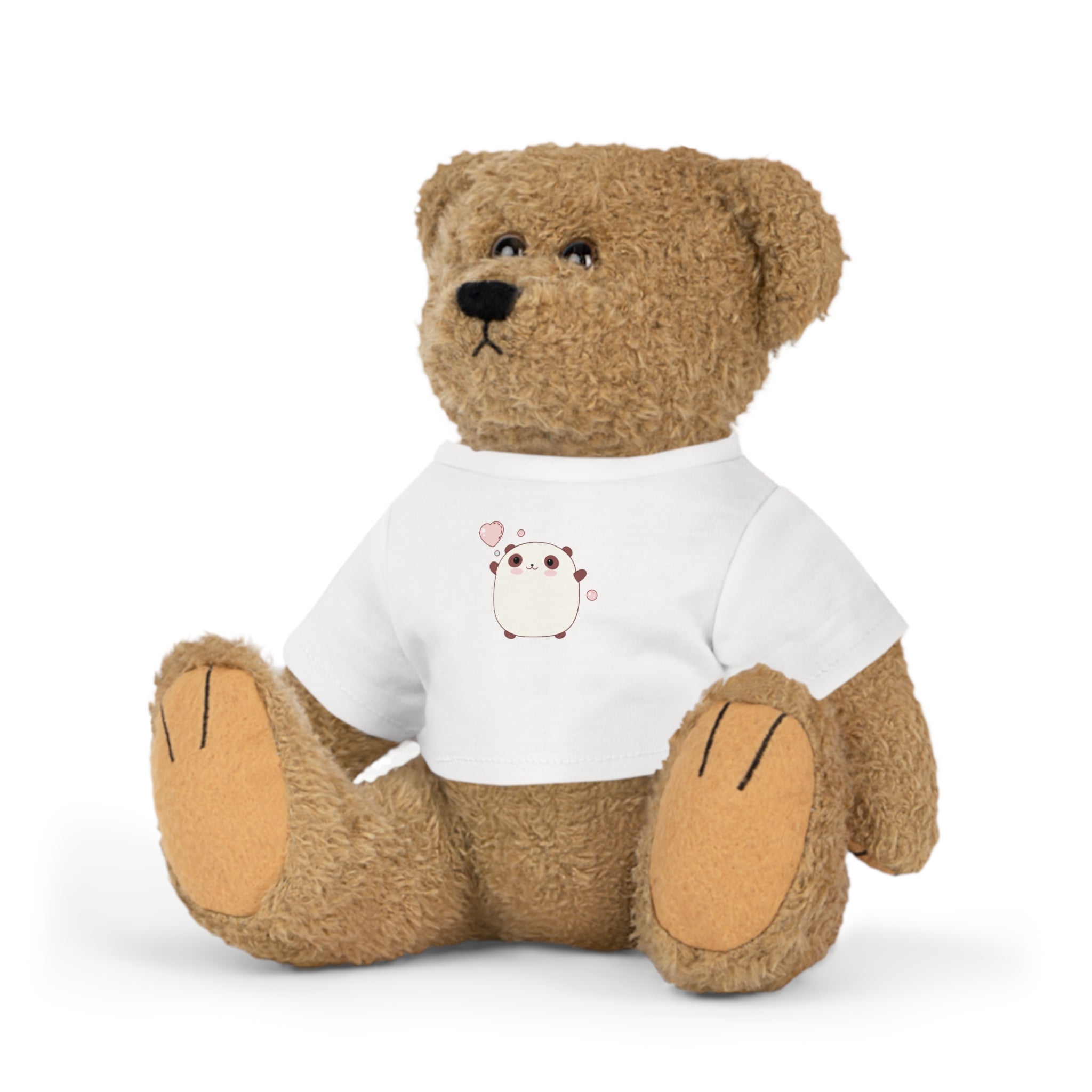 Cute Plush Toy with T-Shirt, Valentine's Day Gift - Stuffed Animal, Kid's Toy, Baby Shower, Nursery Decor, Gift for Her, Cuddly Toy