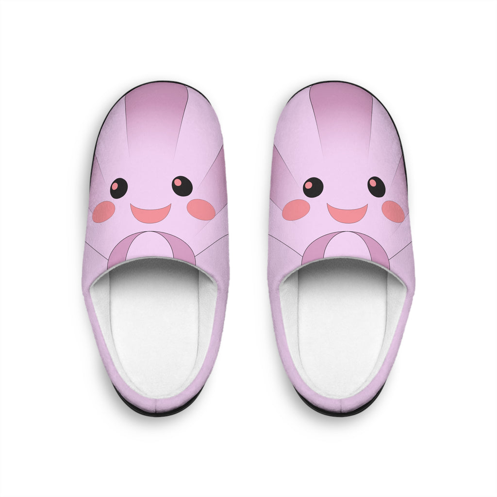 Kawaii Shell Slippers - Cute Plush House Shoes - Women's Bedroom Footwear - Indoor Slip-Ons