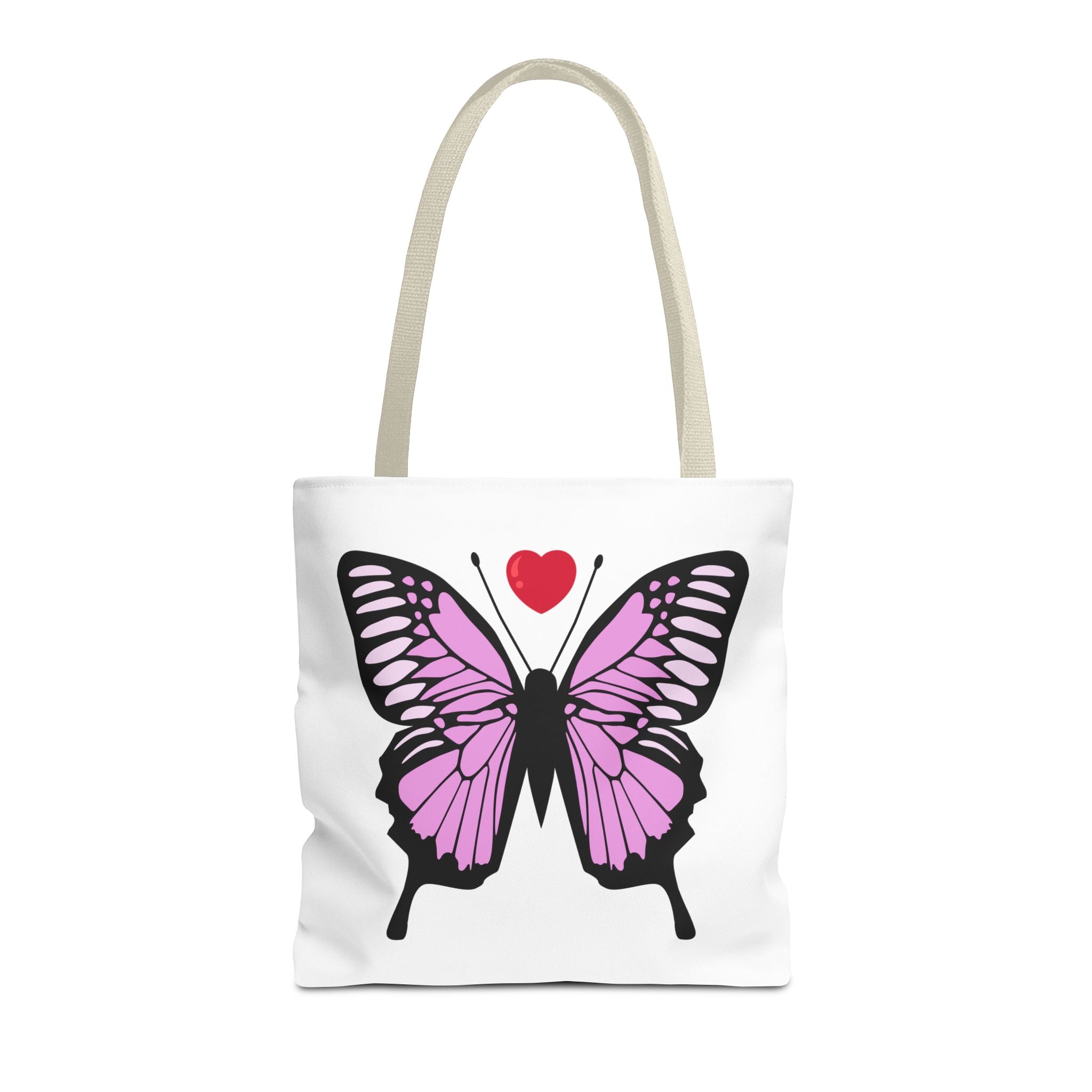 Pink Butterfly Tote Bag - Feminine Floral Design