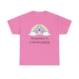 Happiness is a warm puppy T-Shirt, Dog lover gift, Graphic Tee, Animal lover shirt, Cute pet owner present