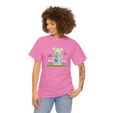 Garden Bear with Butterflies T-Shirt, Cute Bear Shirt, Nature Lover Tee, Botanical Garden Top, Wildlife Animal Unisex Tee