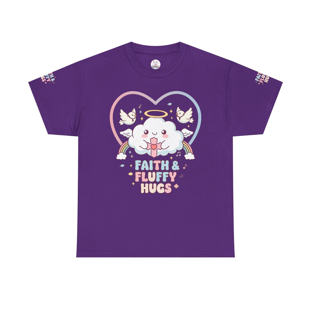 Kawaii Christian T-Shirt - Angel Cloud Rainbow Tee- Religious Graphic Top