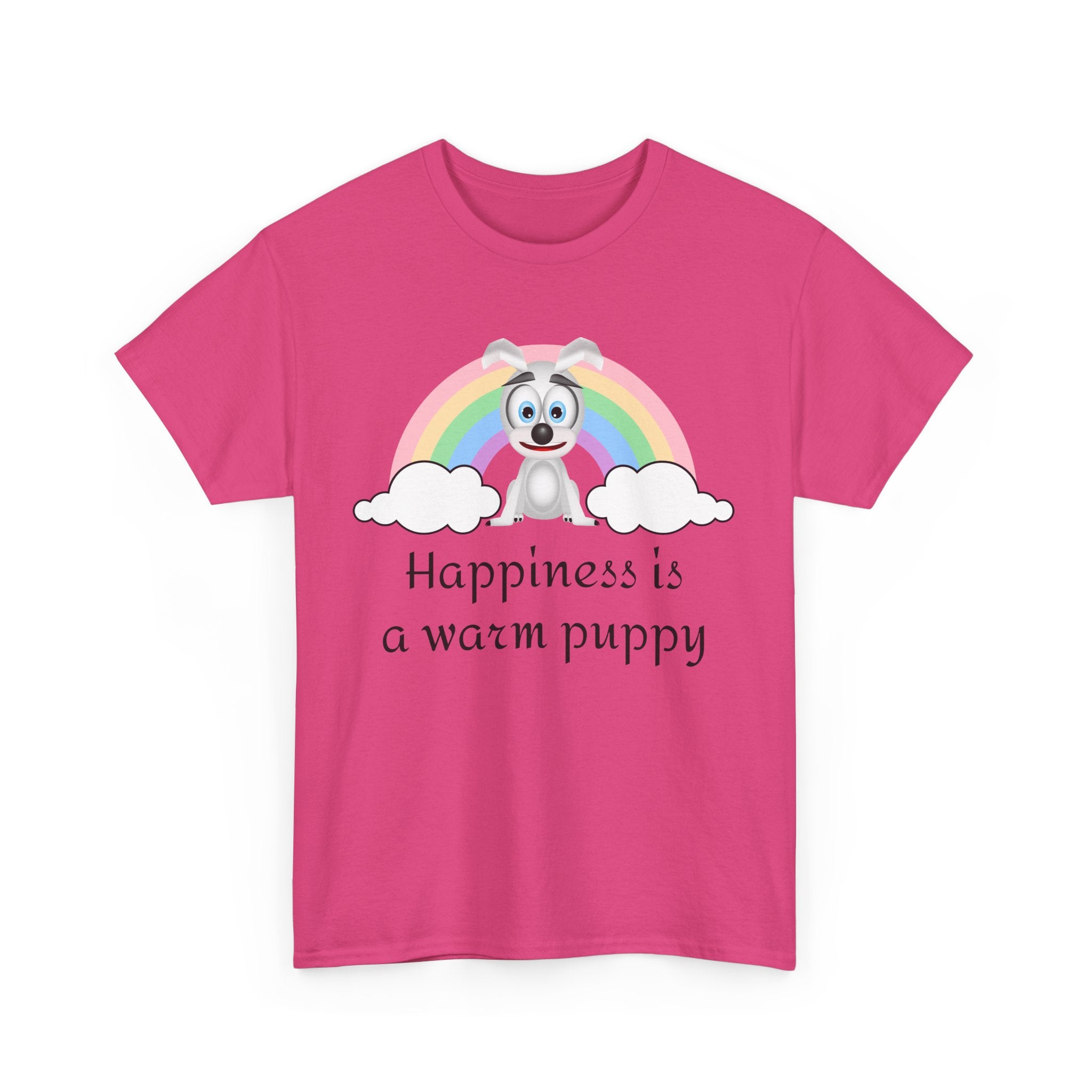 Happiness is a warm puppy T-Shirt, Dog lover gift, Graphic Tee, Animal lover shirt, Cute pet owner present