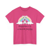 Happiness is a warm puppy T-Shirt, Dog lover gift, Graphic Tee, Animal lover shirt, Cute pet owner present