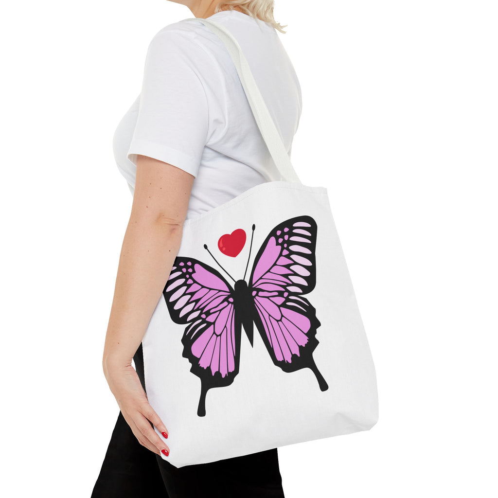 Pink Butterfly Tote Bag - Feminine Floral Design