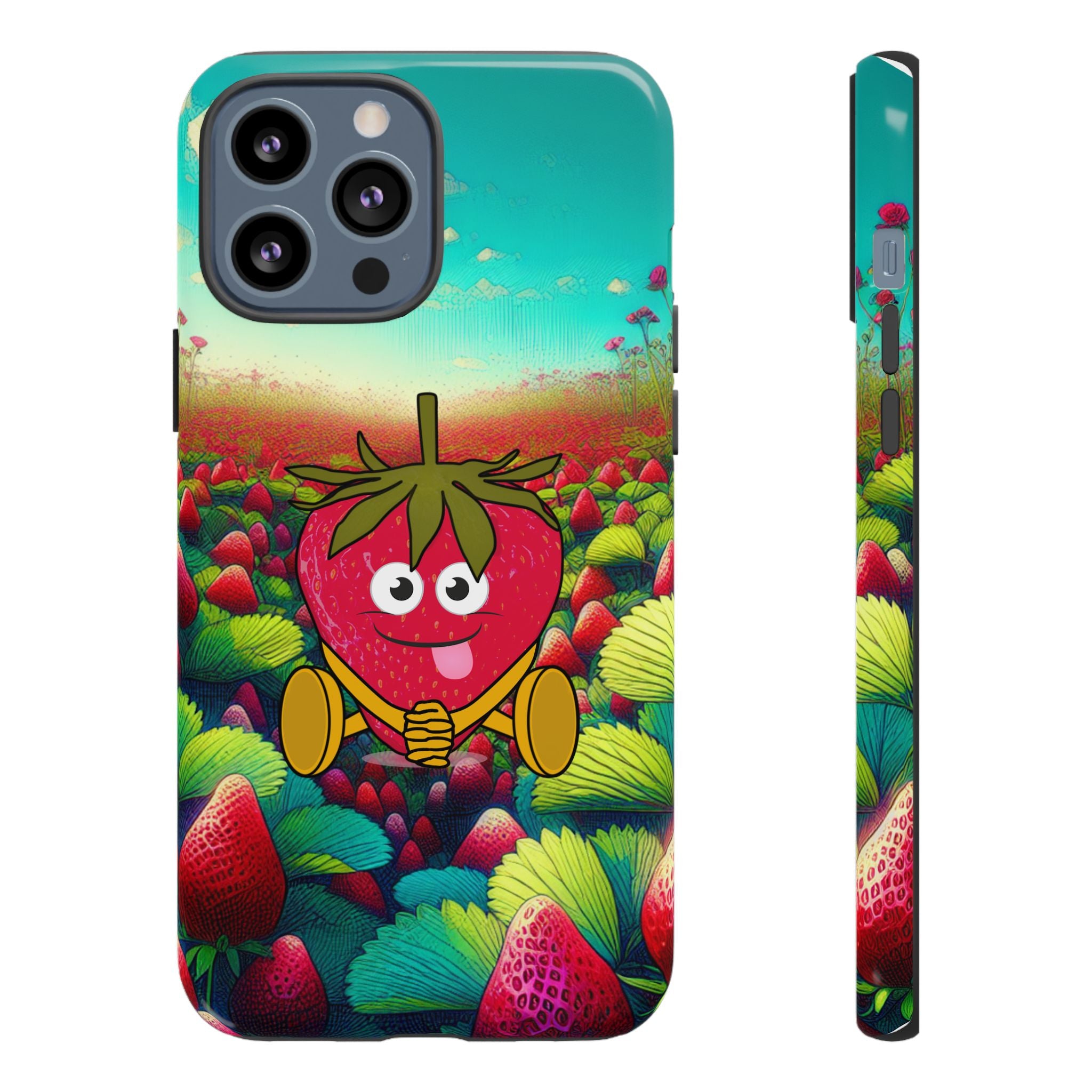 Cute Strawberry in the strawberry fields Tough Cases