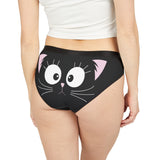 Kawaii Black Cat Face Women's Underwear — Cute Kitty Briefs