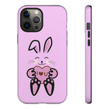 Rabbit With I Love You Heart iPhone Tough Cases, Bunny Phone Cover, Animal Lover Gift, Protective Case, Cute Rabbit Design