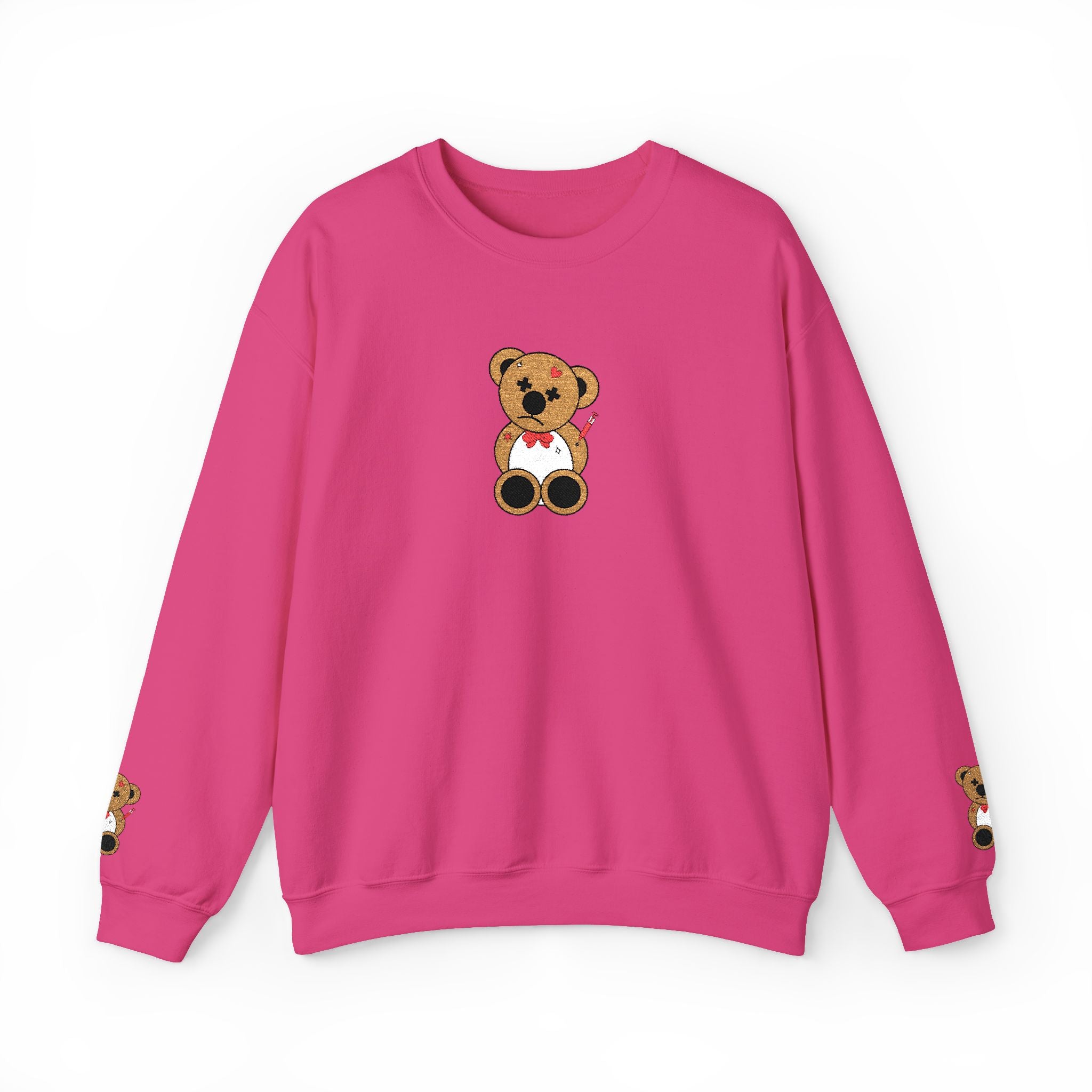 Embroidered Little Teddy Bear Crewneck Sweatshirt