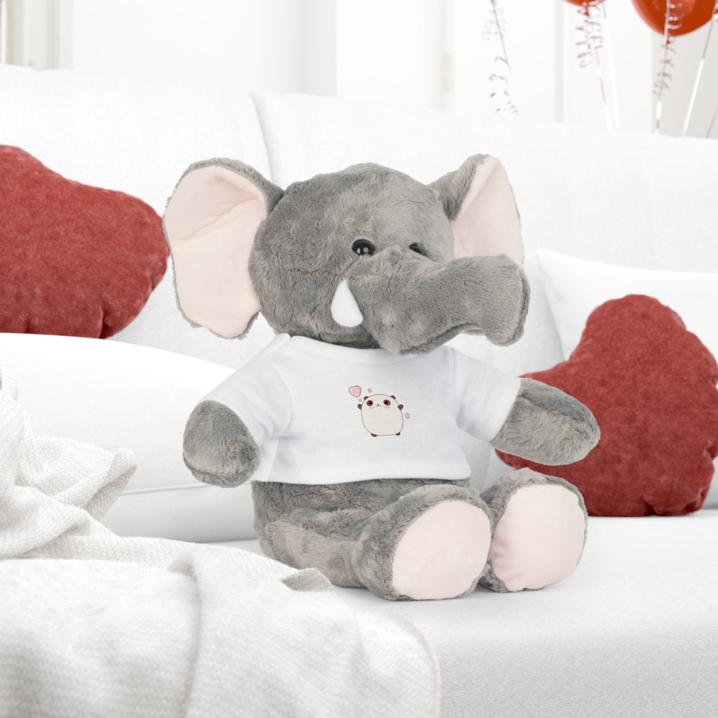 Cute Plush Toy with T-Shirt, Valentine's Day Gift - Stuffed Animal, Kid's Toy, Baby Shower, Nursery Decor, Gift for Her, Cuddly Toy