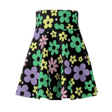 Groovy Bloom Skater Skirt - Floral Women's Skater Skirt