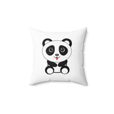 Kawaii Panda Spun Polyester Square Pillow