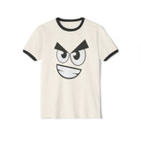 Sinister Smirk Ringer Tee - Evil Grin Goth T-Shirt
