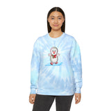 Kawaii Pinguin Sweatshirt, Cute Tie-Dye Jumper, Unisex Penguin Top, Colorful Winter Hoodie, Fun Animal Clothing