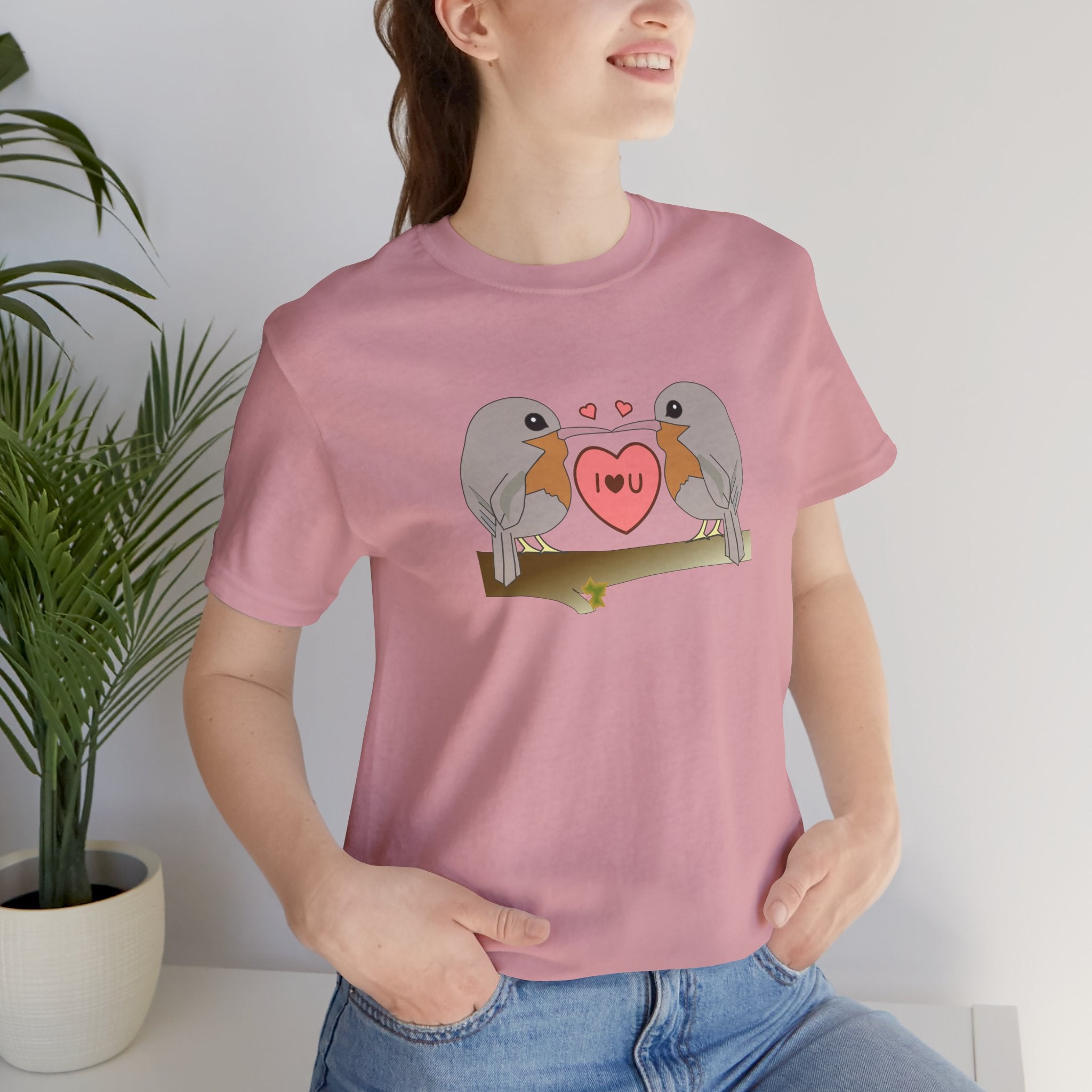 Robins in love Unisex Jersey Short Sleeve Tee