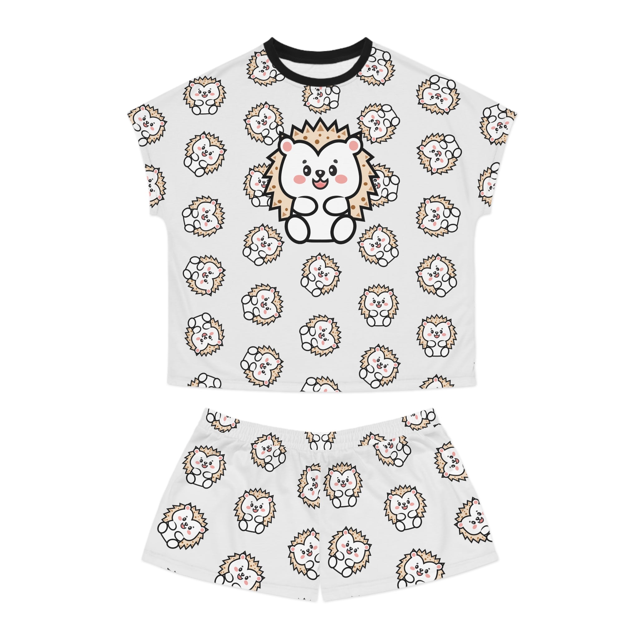 Happy Kawaii Hedgehog Pajama Set - Cute PJ Shorts - Adorable Sleepwear
