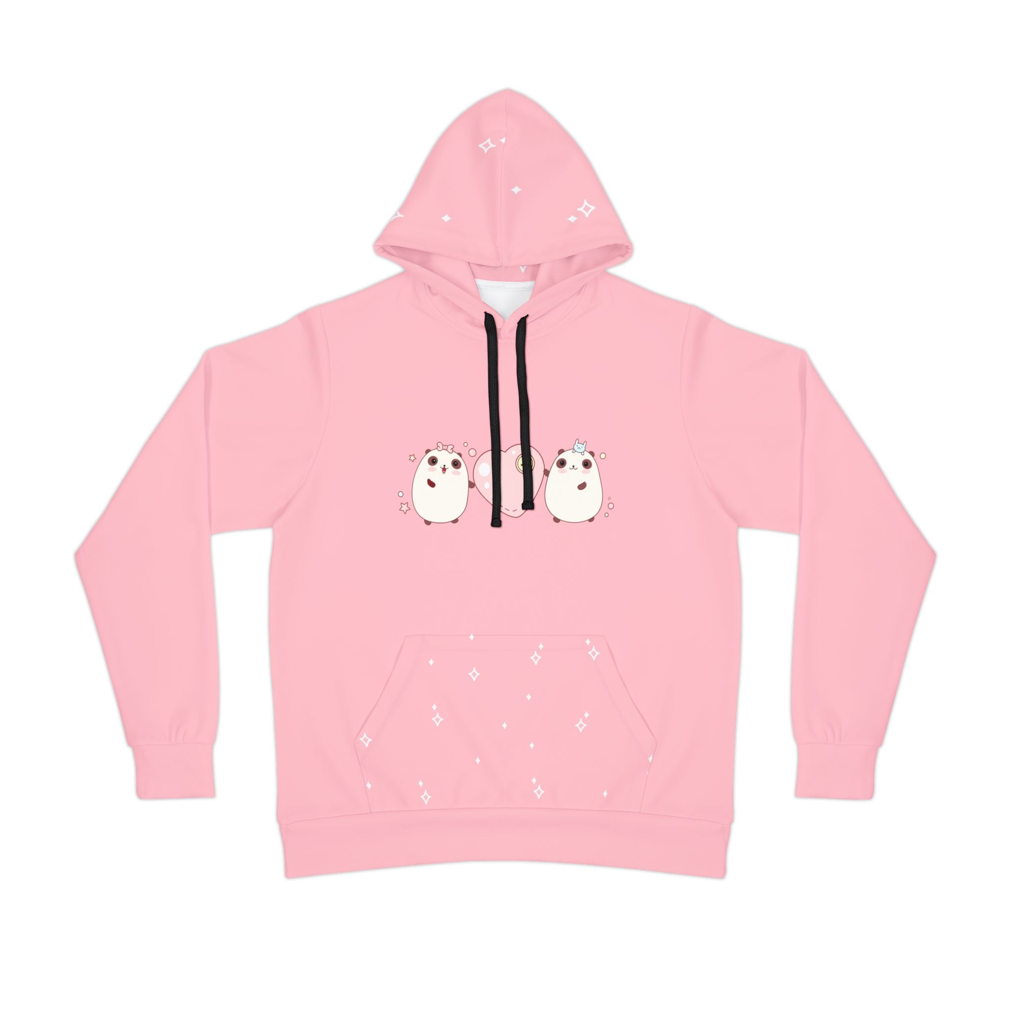Cute Bears Heart Athletic Hoodie, Bear Lover Gift, Sports Sweatshirt, Workout Hoodie, Cozy Animal Print Jumper, Gift for Hiker