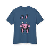 Rabbit With I Love You Heart Tee, Unisex T-Shirt, Animal Lover Gift, Cute Graphic Tee, Valentine's Day Shirt, Bunny Shirt