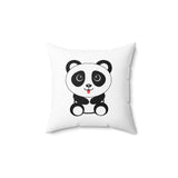 Kawaii Panda Spun Polyester Square Pillow