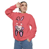 Kawaii Rabbit Face Unisex Sweatshirt, Self Love Club, Cute Jumper, Pastel Bunny Shirt, Cozy Pullover, Gift for Rabbit Lovers