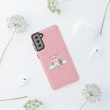 Kawaii Cat Rainbow Tough Cases, Cute Kitty Phone Cover, Protective Phone Case, Adorable Cat Lover Gift, Fun Rainbow Cat Phone Accessories