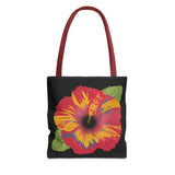 Poppy Tote Bag - Floral Canvas Shoulder Bag for Women, Flower Printed Grocery Tote, Reusable Shopping Handbag, Eco-Friendly Beach Bag, Gift