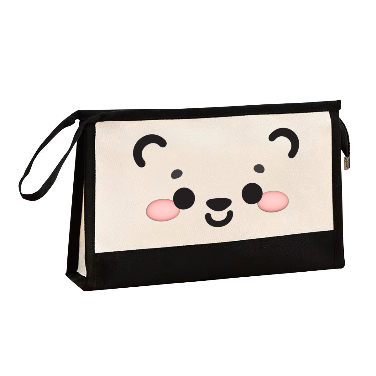 Bear Blush Makeup Bag – Multi-Use Cosmetic & Pencil Case | Durable Canvas-Textured Polyester