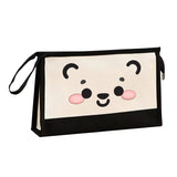 Bear Blush Makeup Bag – Multi-Use Cosmetic & Pencil Case | Durable Canvas-Textured Polyester