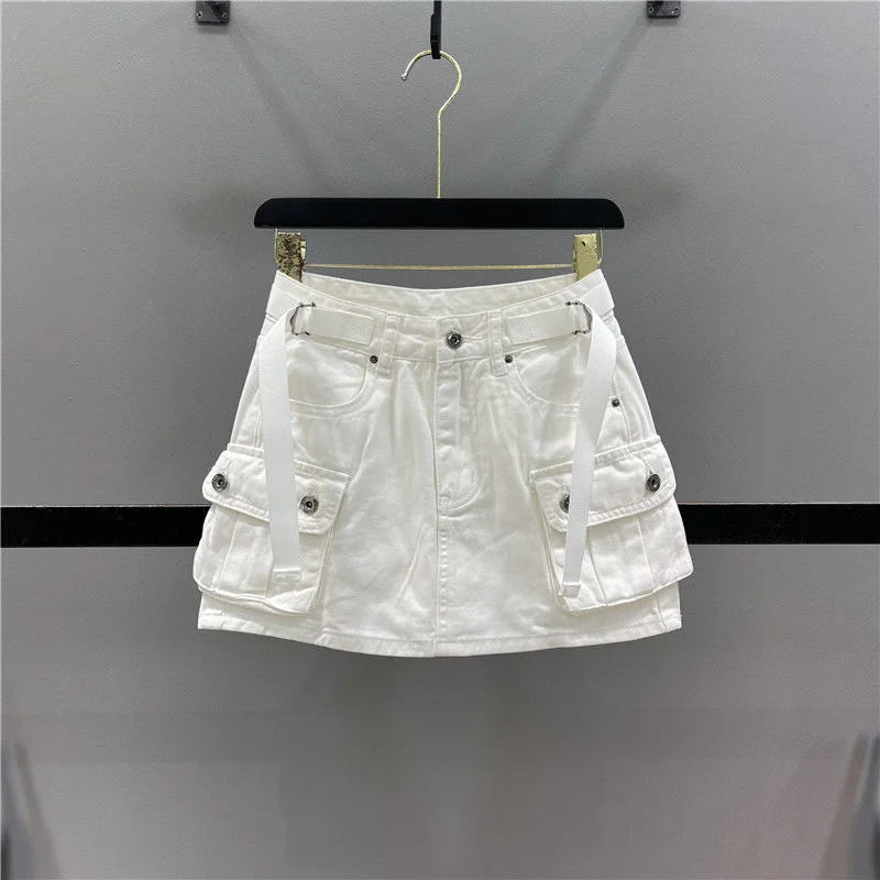 Women’s Summer Denim Mini Skirt – Casual Short Skirt with Pockets | Cute Fashion Outfit