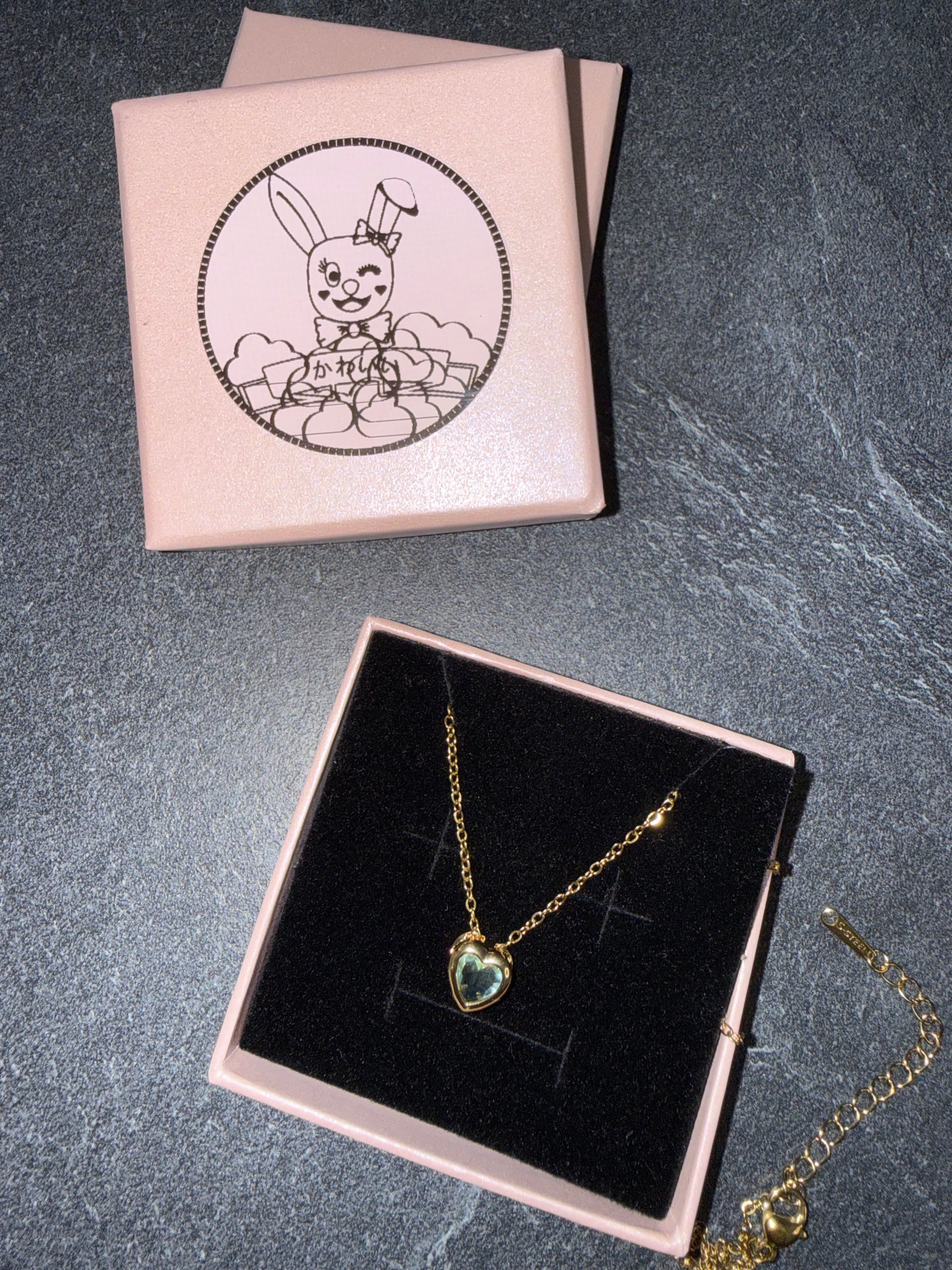 Gold-Tone Heart Pendant Necklace – Cute Stainless Steel Style Jewelry