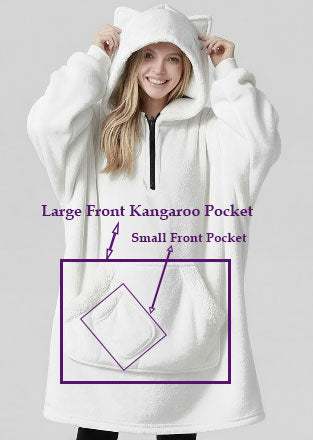 Neon Cat Oversized Fleece Blanket Hoodie