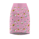 Cool Cats Pattern Pink Women's Pencil Skirt