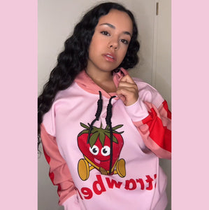 Cute Strawberry Relaxed Fit Hoodie