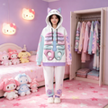 Kawaii Heaven Women's Cat Ear Hoodie with Pastel Skeleton Print