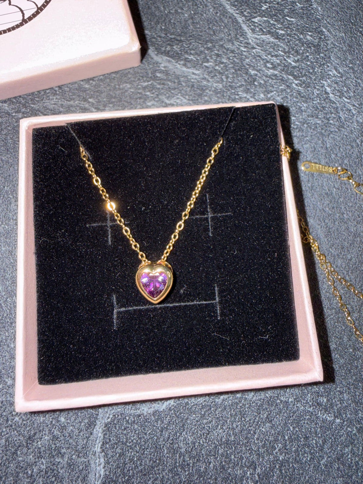 Gold-Tone Heart Pendant Necklace – Cute Stainless Steel Style Jewelry
