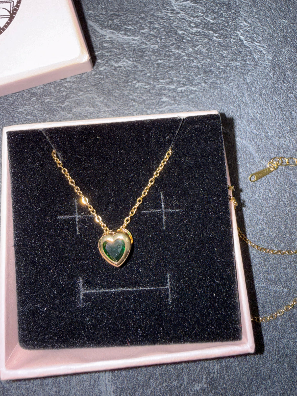 Gold-Tone Heart Pendant Necklace – Cute Stainless Steel Style Jewelry